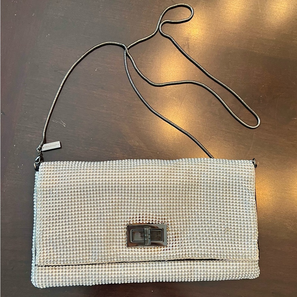 BCBG Maxazria Metallic Silver Clutch